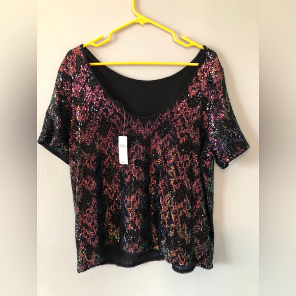 SANCTUARY FOR ANTHROPOLOGIE DINA SEQUINNED TOP - Picture 11 of 11